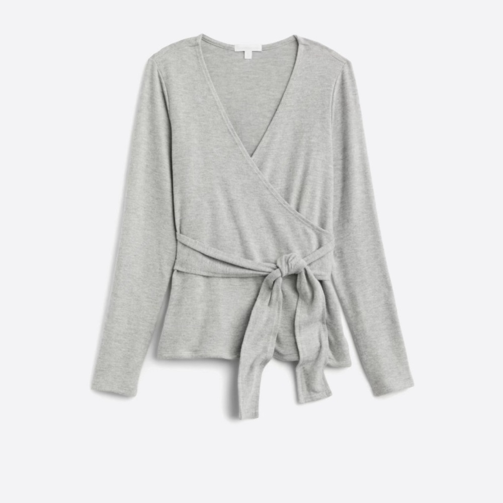Beyond Yoga Wrap it up Pullover Sz Medium Gray New with Tags